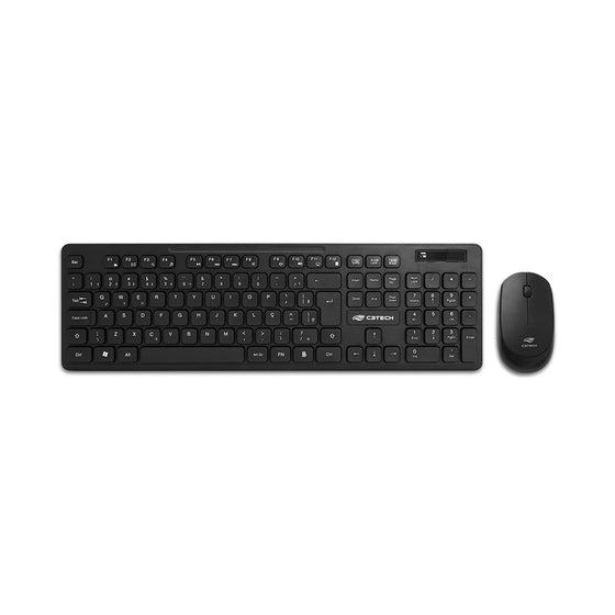 Kit Teclado e Mouse Sem Fio C3Tech K-W20BK