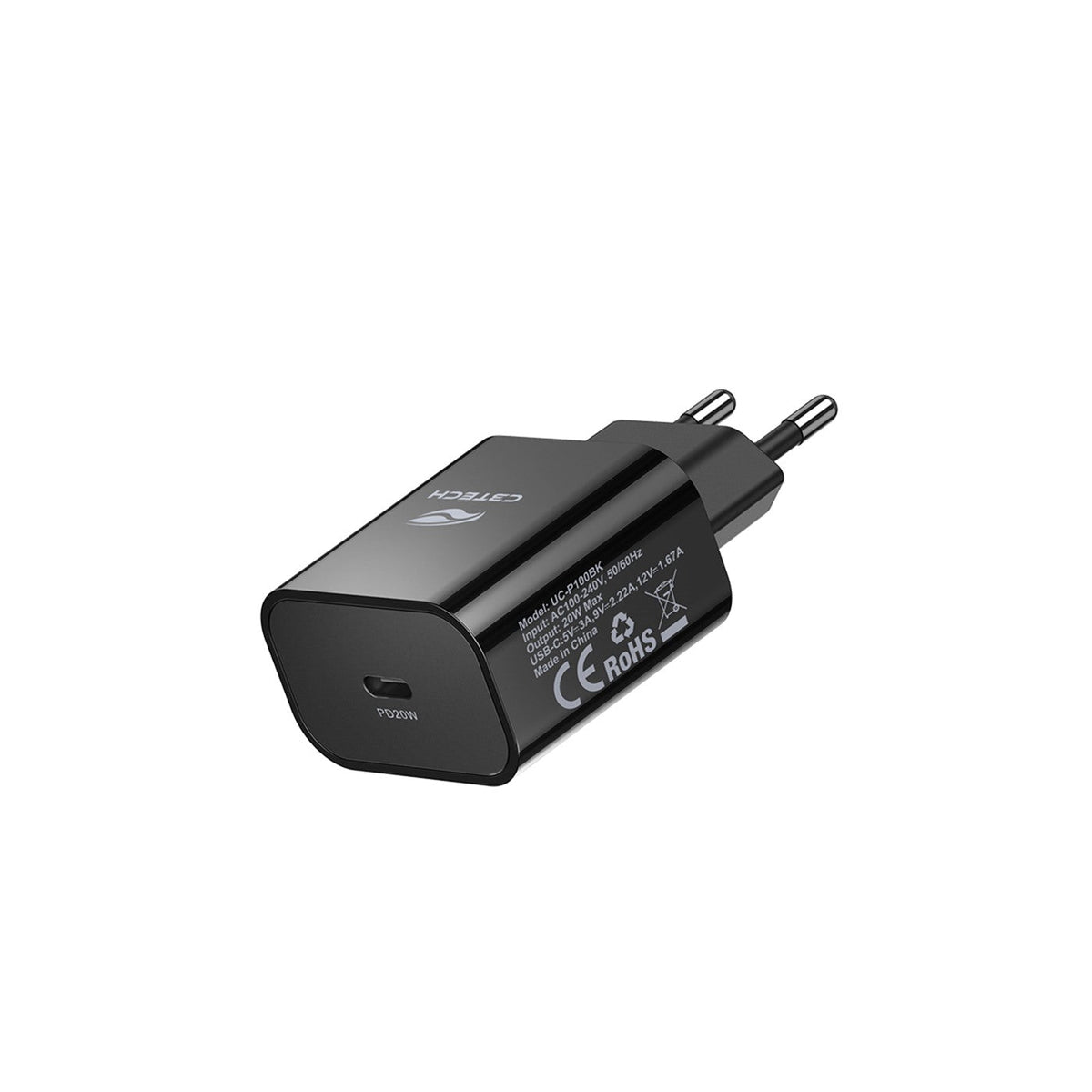 Carregador USB-C C3Tech UC-P100BK Power Delivery 20W
