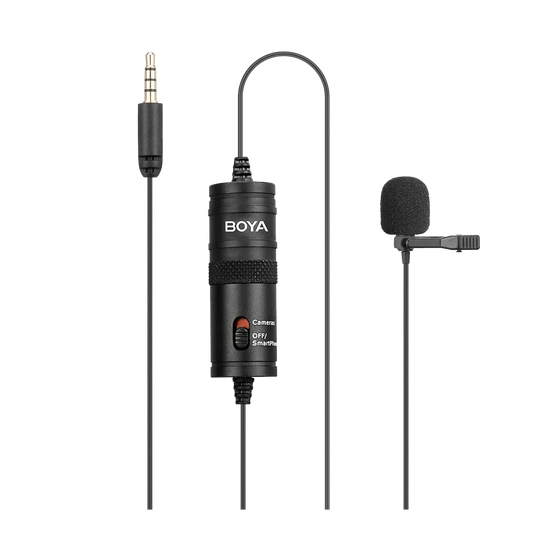 Microfone de lapela BOYA BY-M1 com módulo e conector