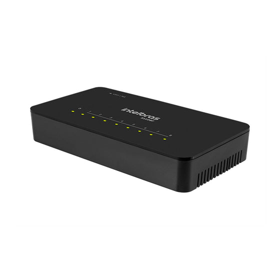 Switch Intelbras S1108F com oito portas Fast Ethernet